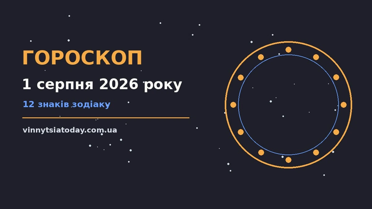 Гороскоп на 1 серпня 2026 року — ритм дня і пріоритети для 12 знаків зодіаку