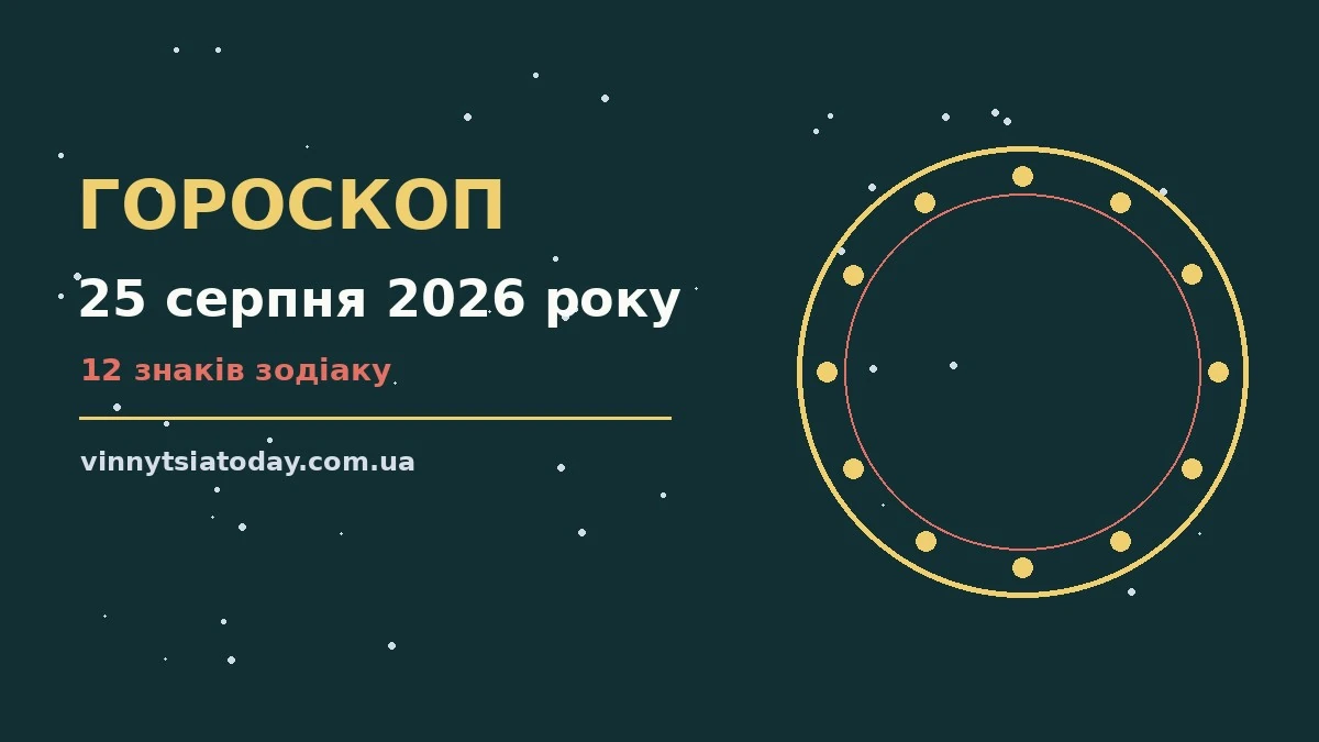 Гороскоп на 25 серпня 2026 року: ритм дня для 12 знаків для планів і важливих справ
