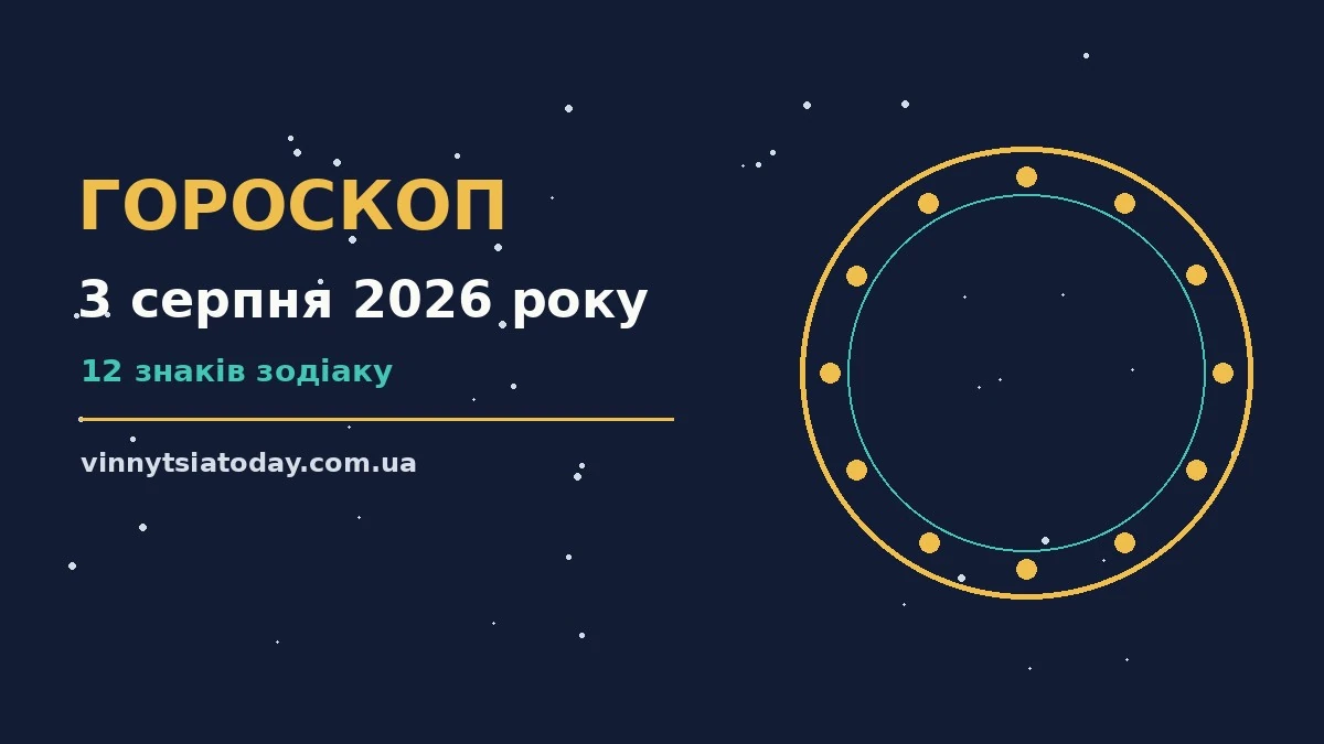 Астрологічний гороскоп на 3 серпня 2026 року з нотатником і планами на тиждень