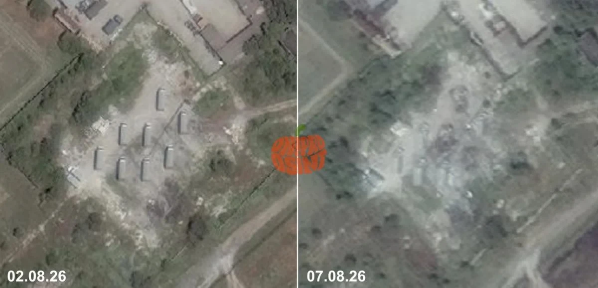 Супутникові знімки ураження позиції комплексу РЕБ «Волна Купол Гарант» у Геленджику від Dnipro Osint