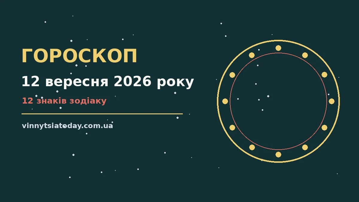 Гороскоп на 12 вересня 2026 року: 12 знаків, стосунки, межі, плани дня