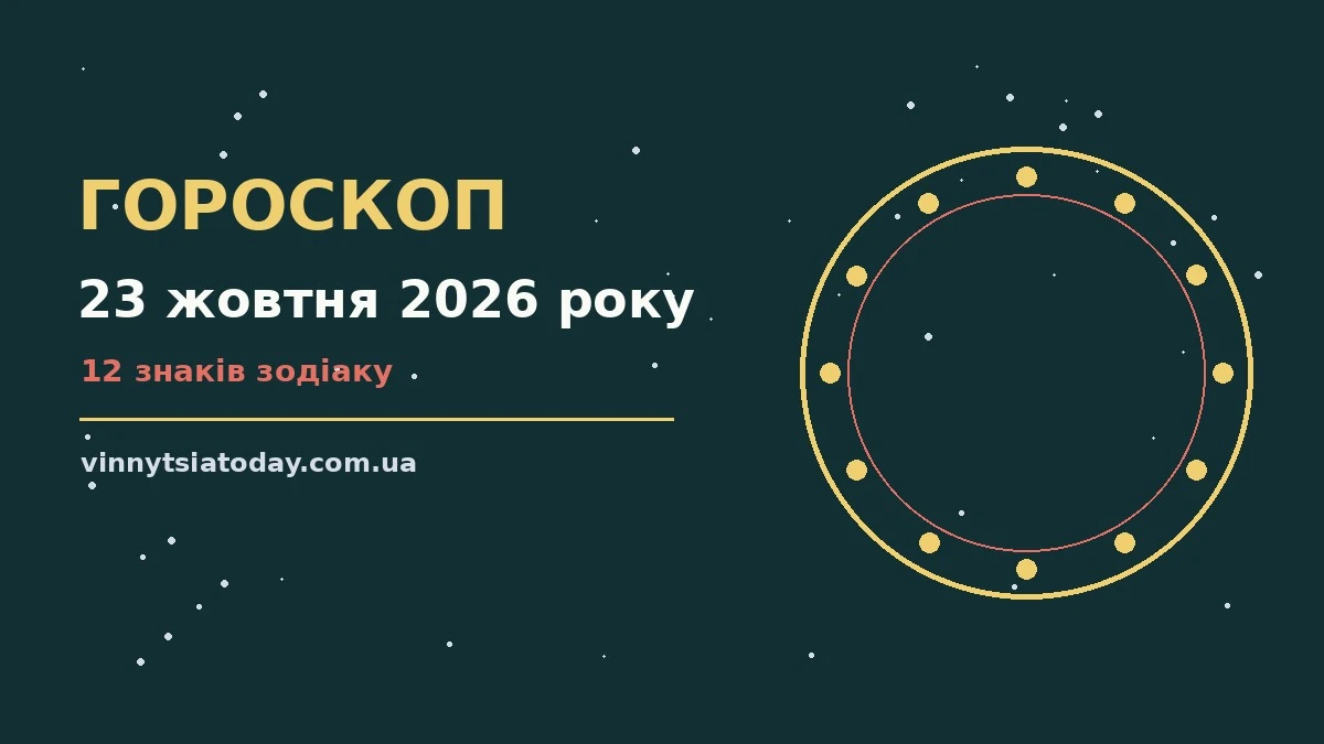 Космічна ілюстрація п'ятниці 23 жовтня 2026 року, нічне небо у фіолетово-блакитних відтінках, що символізує енергію завершення тижня